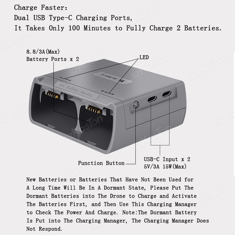 For DJI Mini 4K/MINI 2/Mini 2  - Drone Power Bank 评论和价格
