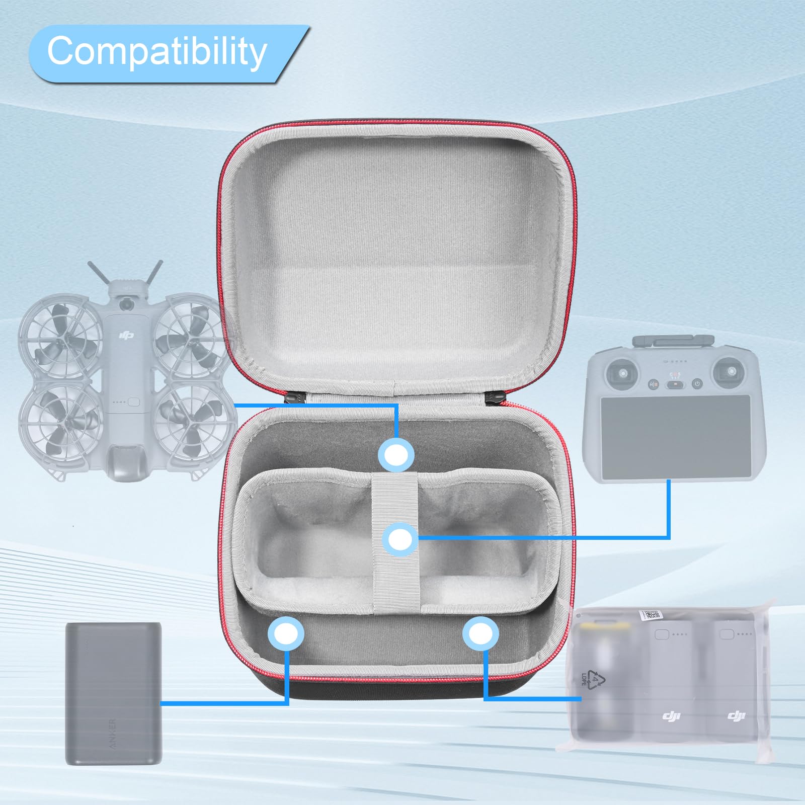 Portable Case for DJI Neo 2 Fl - Drone Charging Hub 评论和价格